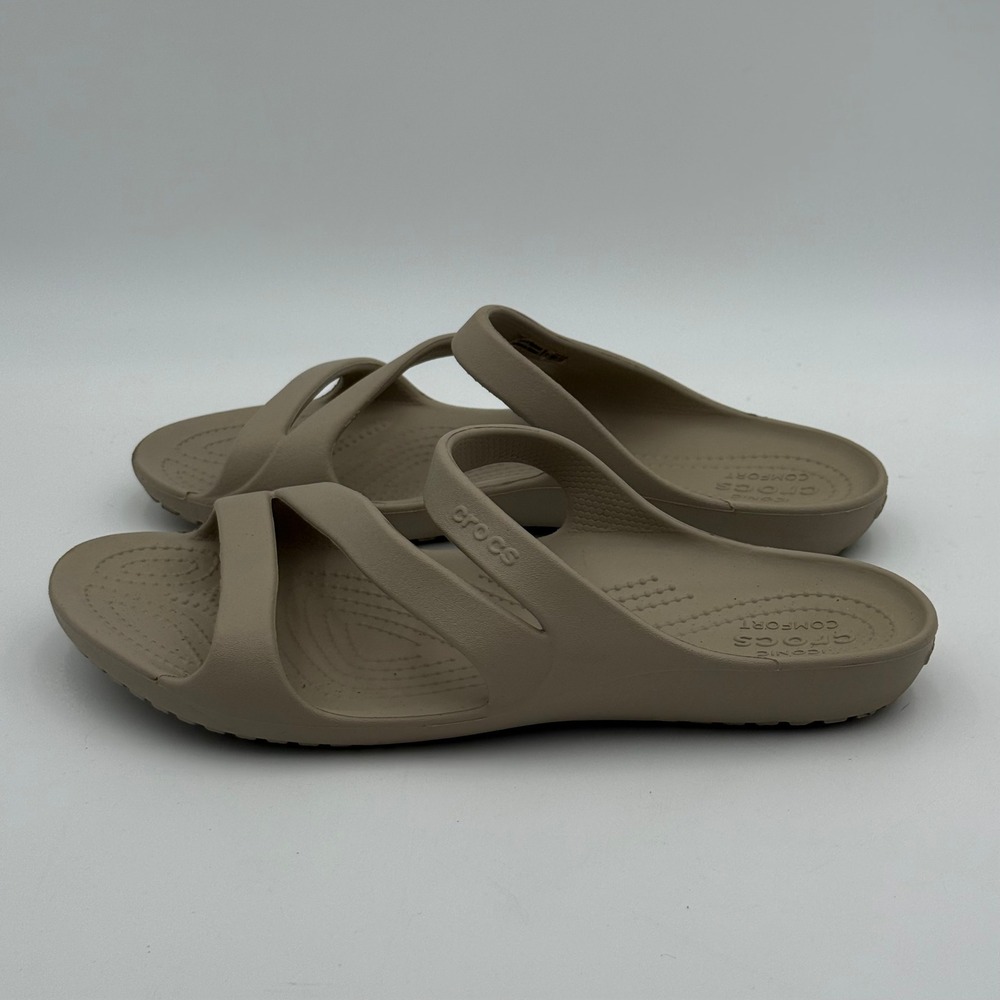 Crocs Swiftwater Sandal Khaki Tan Women 10 Strappy Slip On Comfort 203998 - Picture 3 of 7